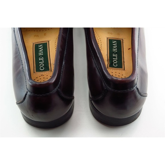 Cole Haan Shoes Sz 9.5 C Almond Toe Brown Loafer Leather Men - Picture 5 of 7